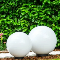 hofstein Set de boules lumineuses Miau Blanc, 2 lumières