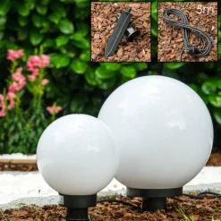 hofstein Set de boules lumineuses Miau Blanc, 2 lumières