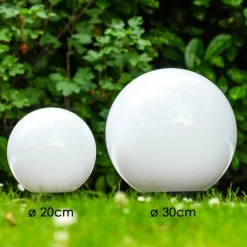 hofstein Set de boules lumineuses Miau Blanc, 2 lumières