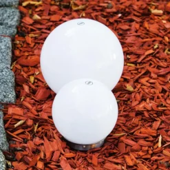 Lampes À Boules-hofstein Set de boules lumineuses solaires LED Acier inoxydable, 2 lumières