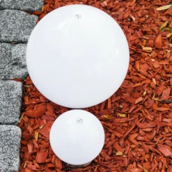 Lampes À Boules-hofstein Set de boules lumineuses solaires LED Acier inoxydable, 2 lumières