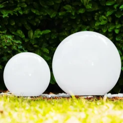 Lampes À Boules-hofstein Set de boules lumineuses solaires LED Acier inoxydable, 2 lumières