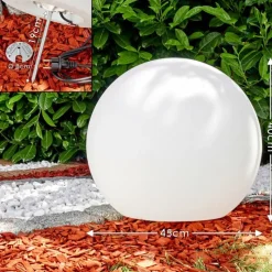 hofstein Set de boules lumineuses Arslev Blanc, 2 lumières