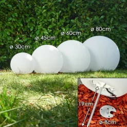 hofstein Set de boules lumineuses Arslev Blanc, 4 lumières