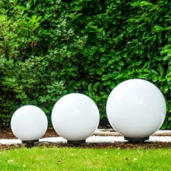 hofstein Set de boules lumineuses Miau Blanc, 3 lumières