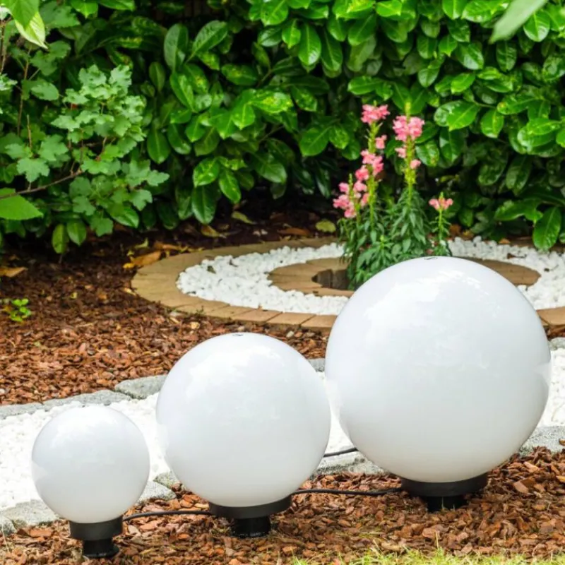 hofstein Set de boules lumineuses Miau Blanc, 3 lumières