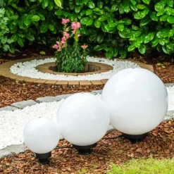 hofstein Set de boules lumineuses Miau Blanc, 3 lumières