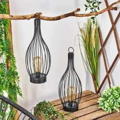 Lampes Vintages & Rétros-hofstein Set de Lampe de table solaire Quillagua LED Noir, 1 lumière