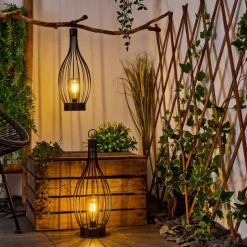 Lampes Vintages & Rétros-hofstein Set de Lampe de table solaire Quillagua LED Noir, 1 lumière