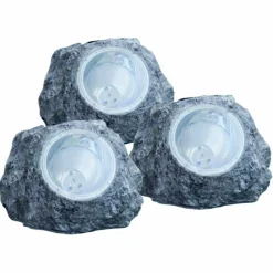 Luminaires Globo Lighting Set de lampes rocaille Globo SOLAR LED Gris, 3 lumières