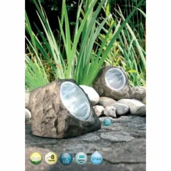 Luminaires Globo Lighting Set de lampes rocaille Globo SOLAR LED Gris, 3 lumières