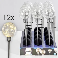 Lampes À Boules-hofstein Set de lampes solaires Hilda LED Chrome, 20 lumières