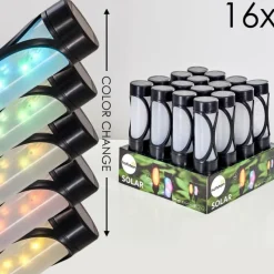 hofstein Set de lampes solaires Lakeland LED Noir, 1 lumière