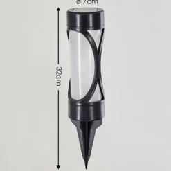 hofstein Set de lampes solaires Lakeland LED Noir, 1 lumière
