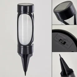 hofstein Set de lampes solaires Lakeland LED Noir, 1 lumière
