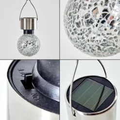 hofstein Set de lampes solaires Ledoux Acier inoxydable, 1 lumière