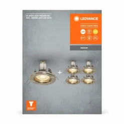 Luminaires Ledvance Set Spot encastrable au plafond LED Nickel mat, 5 lumières* Luminaires Encastrés