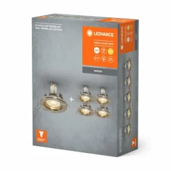 Luminaires Ledvance Set Spot encastrable au plafond LED Nickel mat, 5 lumières* Luminaires Encastrés