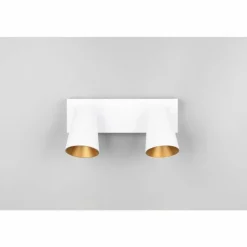 Lampes Dorées-Luminaires Trio Sharp Spot de plafond Blanc, 2 lumières