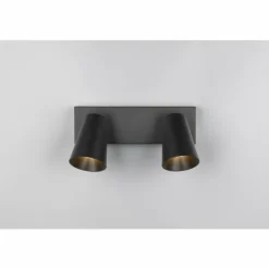 Lampes Dorées-Luminaires Trio Sharp Spot de plafond Noir, 2 lumières