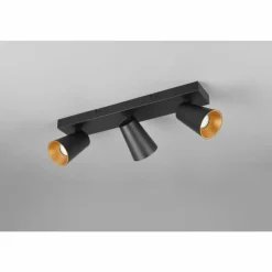 Lampes Dorées-Luminaires Trio Sharp Spot de plafond Noir, 3 lumières