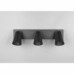 Lampes Dorées-Luminaires Trio Sharp Spot de plafond Noir, 3 lumières