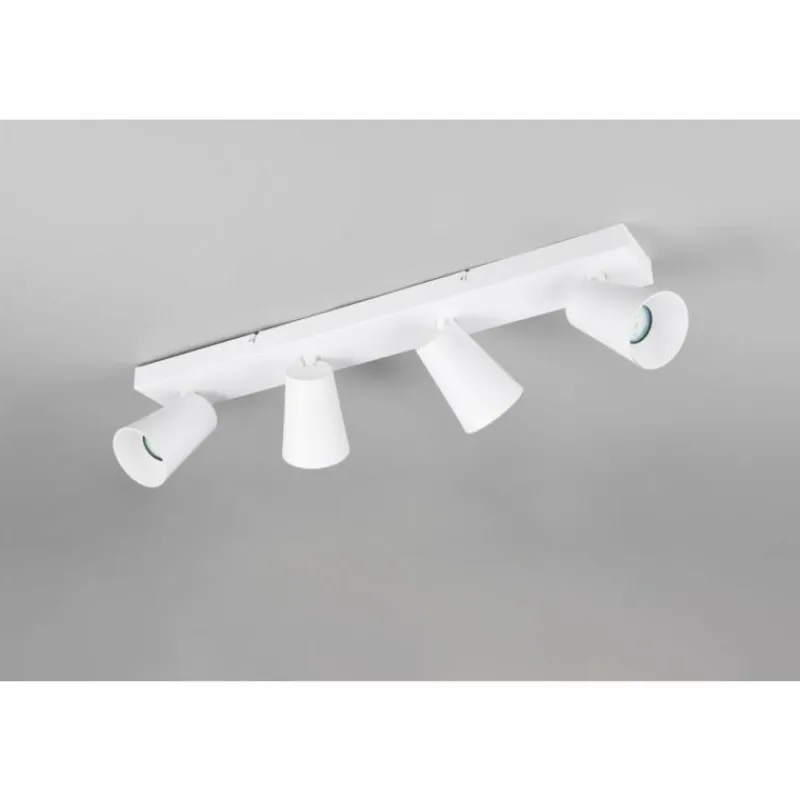 Lampes Dorées-Luminaires Trio Sharp Spot de plafond Blanc, 4 lumières