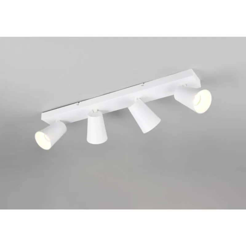 Lampes Dorées-Luminaires Trio Sharp Spot de plafond Blanc, 4 lumières
