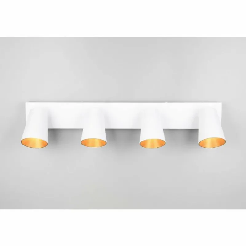 Lampes Dorées-Luminaires Trio Sharp Spot de plafond Blanc, 4 lumières