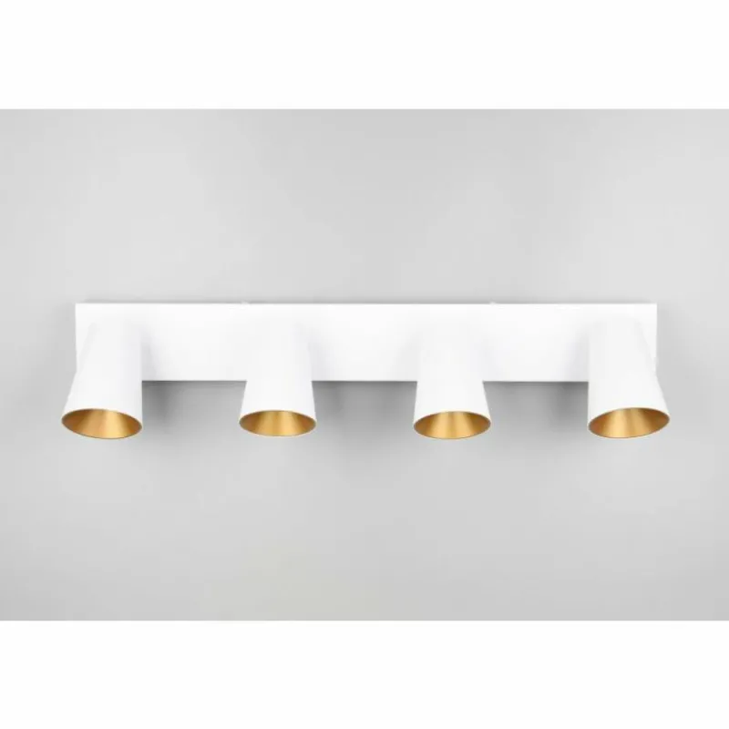 Lampes Dorées-Luminaires Trio Sharp Spot de plafond Blanc, 4 lumières