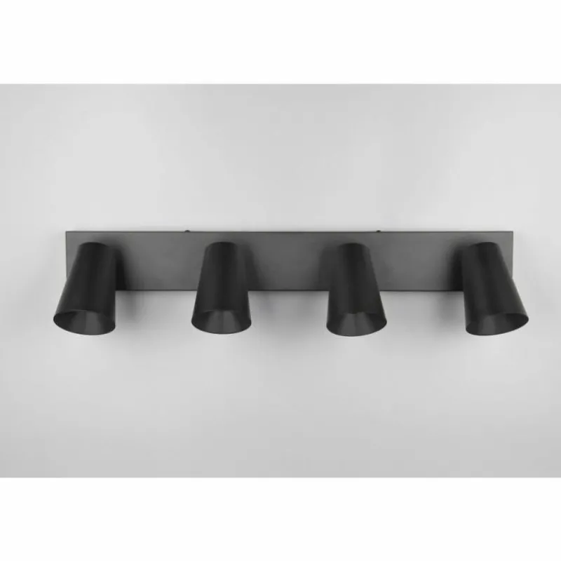 Lampes Dorées-Luminaires Trio Sharp Spot de plafond Noir, 4 lumières