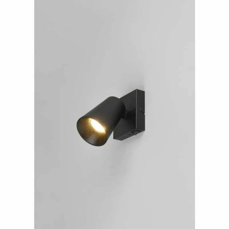 Lampes Dorées-Luminaires Trio Sharp Spot de plafond Noir, 1 lumière