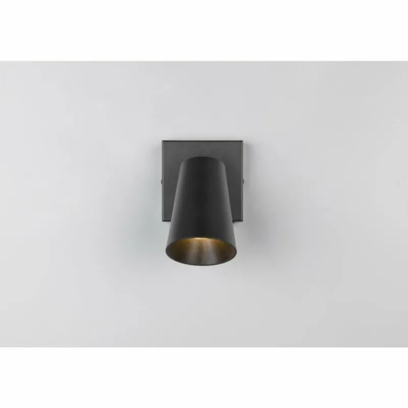 Lampes Dorées-Luminaires Trio Sharp Spot de plafond Noir, 1 lumière