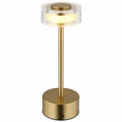 Suspension Verre Fumé-Luminaires Globo Lighting Shira Lampe à poser LED Laiton, 1 lumière