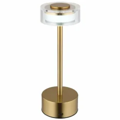 Suspension Verre Fumé-Luminaires Globo Lighting Shira Lampe à poser LED Laiton, 1 lumière