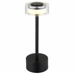 Suspension Verre Fumé-Luminaires Globo Lighting Shira Lampe à poser LED Noir, 1 lumière