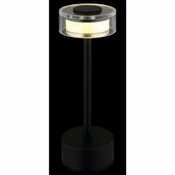 Suspension Verre Fumé-Luminaires Globo Lighting Shira Lampe à poser LED Noir, 1 lumière