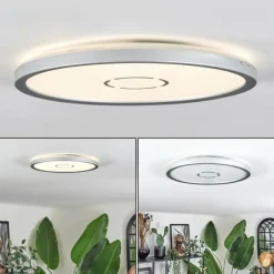 hofstein Simonstorp Plafonnier, Panel LED Argenté, Blanc, 1 lumière