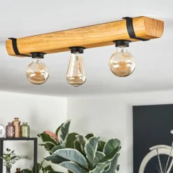 hofstein Skads Plafonnier Écru, Noir, 3 lumières