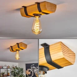 hofstein Skads Plafonnier, Spot de plafond Écru, Noir, 1 lumière