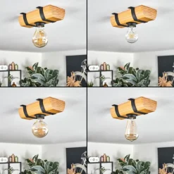 hofstein Skads Plafonnier, Spot de plafond Écru, Noir, 1 lumière