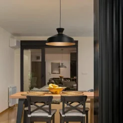 Lampes Dorées-Luminaires Steinhauer Skandina Suspension Or, Noir, 1 lumière