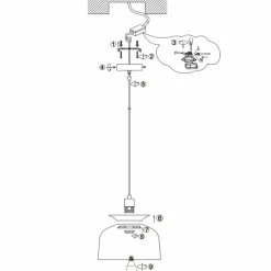Lampes Dorées-Luminaires Steinhauer Skandina Suspension Or, Noir, 1 lumière