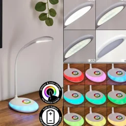 hofstein Sneslev Lampe de bureau, Lampe à poser LED Blanc, 1 lumière, Changeur de couleurs