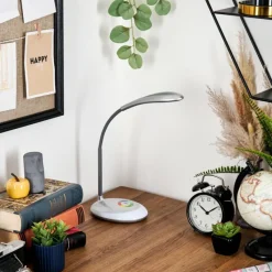 hofstein Sneslev Lampe de bureau, Lampe à poser LED Argenté, 1 lumière, Changeur de couleurs