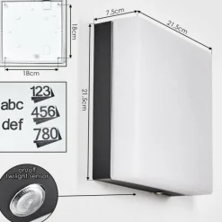 hofstein Sneslev Lampe murale d´extérieur, Applique murale Noir, 1 lumière