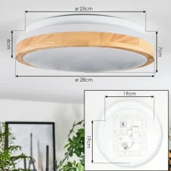 hofstein Sofo Plafonnier LED Blanc, 1 lumière