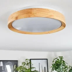 Lampes En Bois-hofstein Sofo Plafonnier LED Blanc, 1 lumière