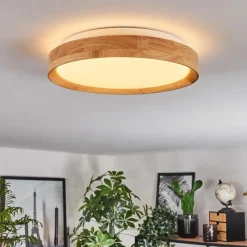Lampes En Bois-hofstein Sofo Plafonnier LED Blanc, 1 lumière