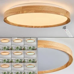 Luminaires Scandinaves-hofstein Sofo Plafonnier LED Blanc, 1 lumière, Télécommandes